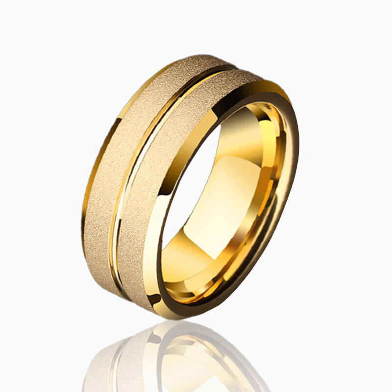 "Stiller Bund" 8mm Wolframkarbid-Herren-Ehering