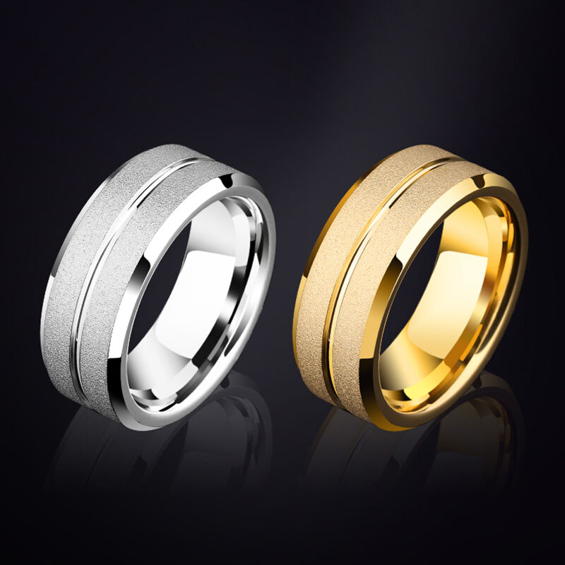 "Stiller Bund" 8mm Wolframkarbid-Herren-Ehering