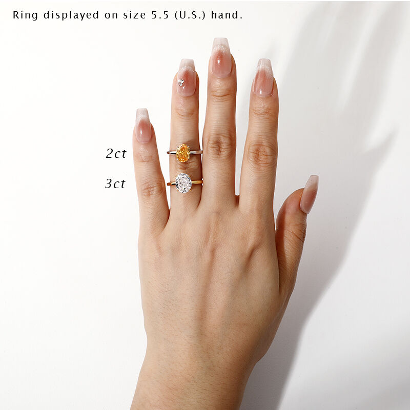 "Always and Only" 2ct Oval Cut Side Stone Engagement Ring