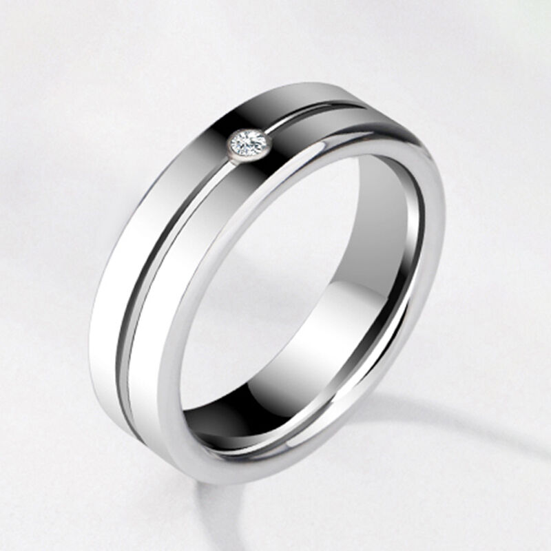 "Strahlende Bindung" 6mm Wolframkarbid-Herren-Ehering