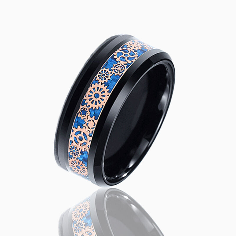 "The Nebula Gear" 8mm Ceramic Men's Wedding Ring