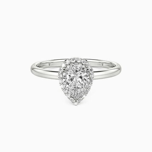 Is She Said Yes Jewelry Real "Brave Love" Pear Cut Halo Engagement Ring - SHE·SAID·YES Jewelry
