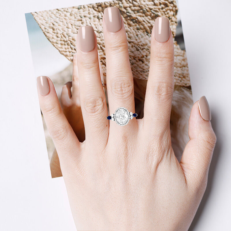"No Words Needed" Oval Cut Halo Engagement Ring