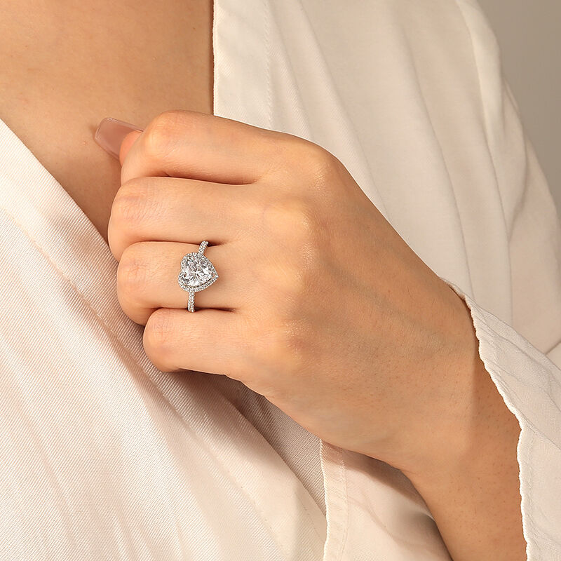 "You Are My Everything" 2ct Heart Cut Halo Engagement Ring