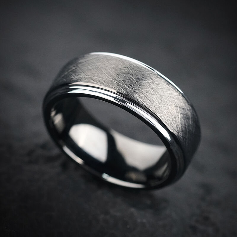 "Endlose Flut" 8mm Herren-Ehering aus Wolframkarbid