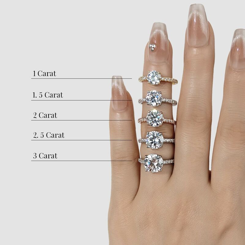"Stand By Your Side" 2ct Round Cut Side Stone Engagement Ring