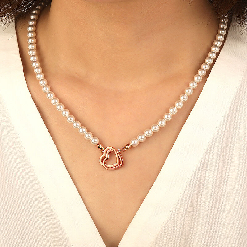 "Rhapsody for Two" 5.5-6.0mm Freshwater Pearl Engravable Necklace