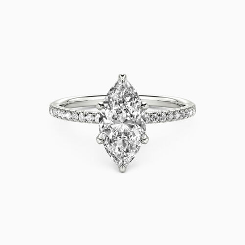 Is She Said Yes Jewelry Real "The Forever Promise" 1ct Marquise Cut Side Stone Engagement Ring - SHE