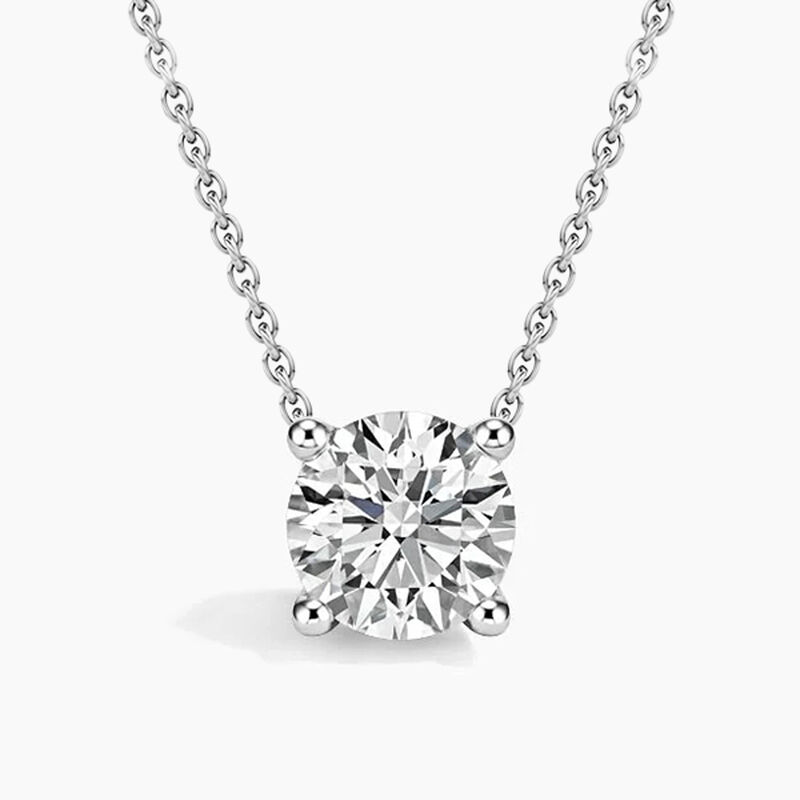 1ct Round Cut Moissanite Necklace