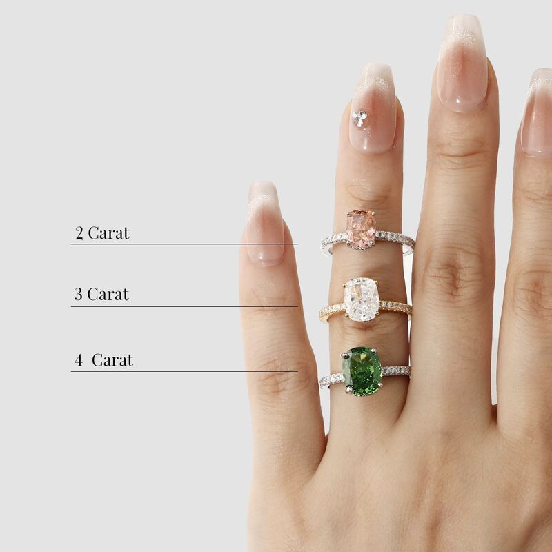 "Love You Like That" 2ct Elongated Cushion Side Stone Engagement Ring