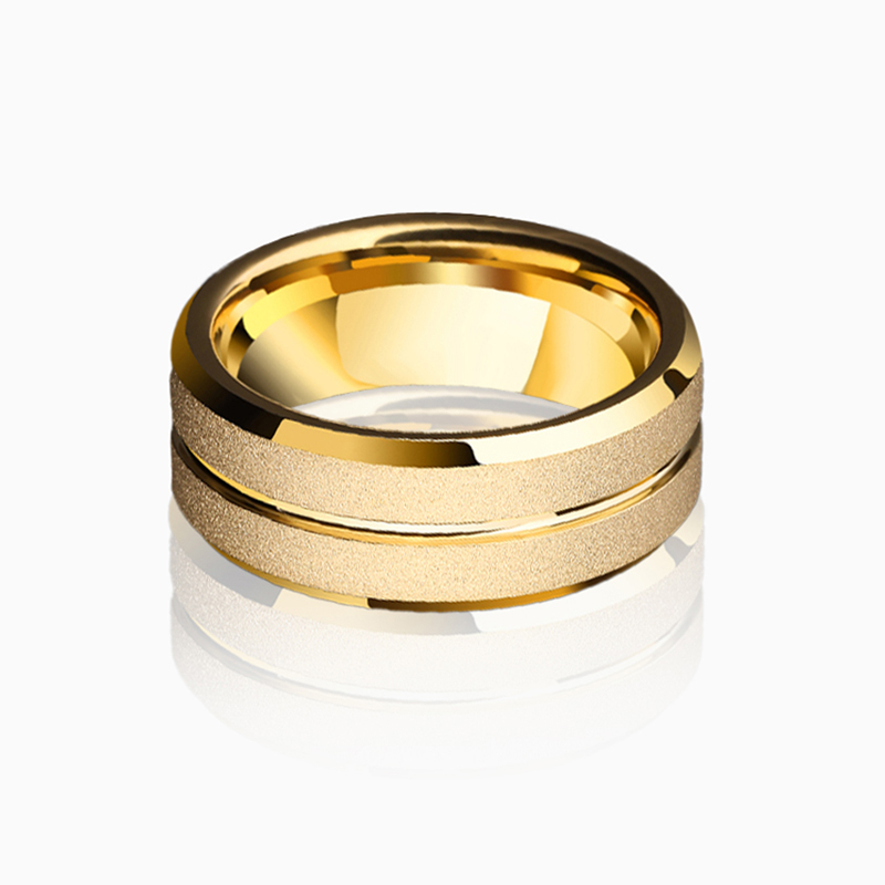 "Silent Pact" 8mm Tungsten Carbide Men's Wedding Ring