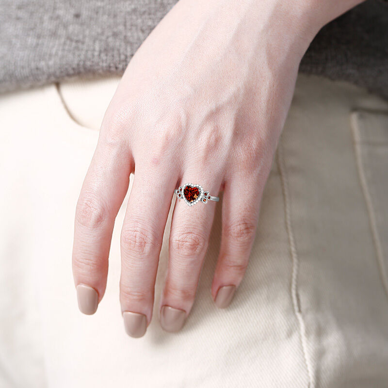 "Angel’s Tune" Heart Cut Halo Engagement Ring