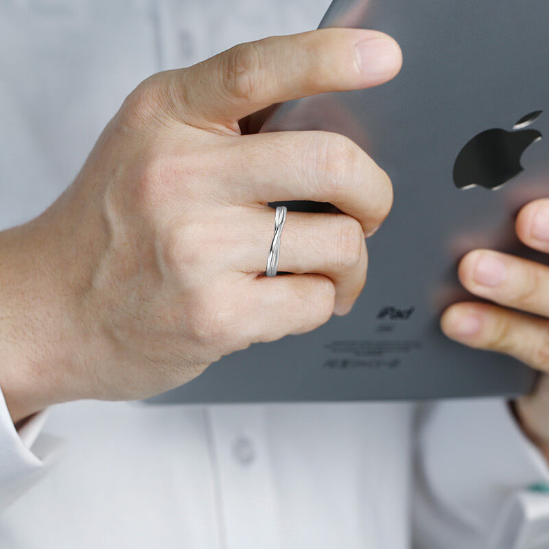 "To All the Yesterdays Ahead" Men's Wedding Ring