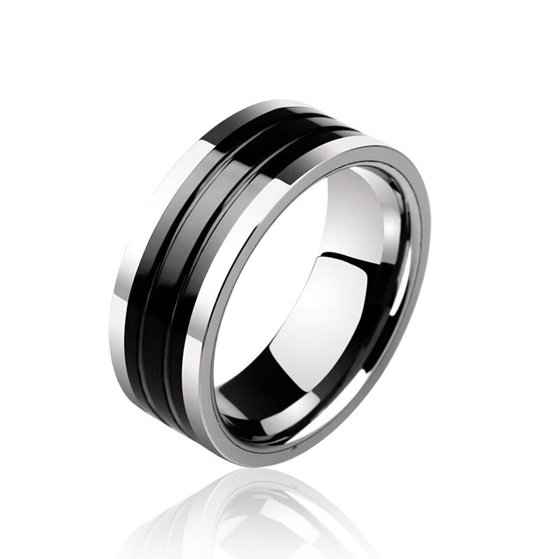 "Eternal Horizon" 8mm Tungsten Carbide Men's Wedding Ring