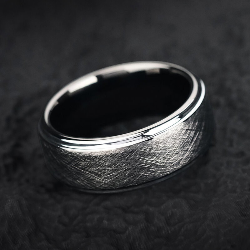 "Endlose Flut" 8mm Herren-Ehering aus Wolframkarbid