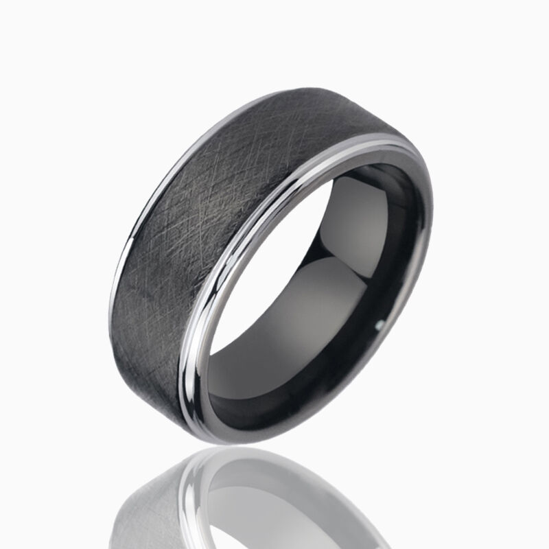 "Endlose Flut" 8mm Herren-Ehering aus Wolframkarbid