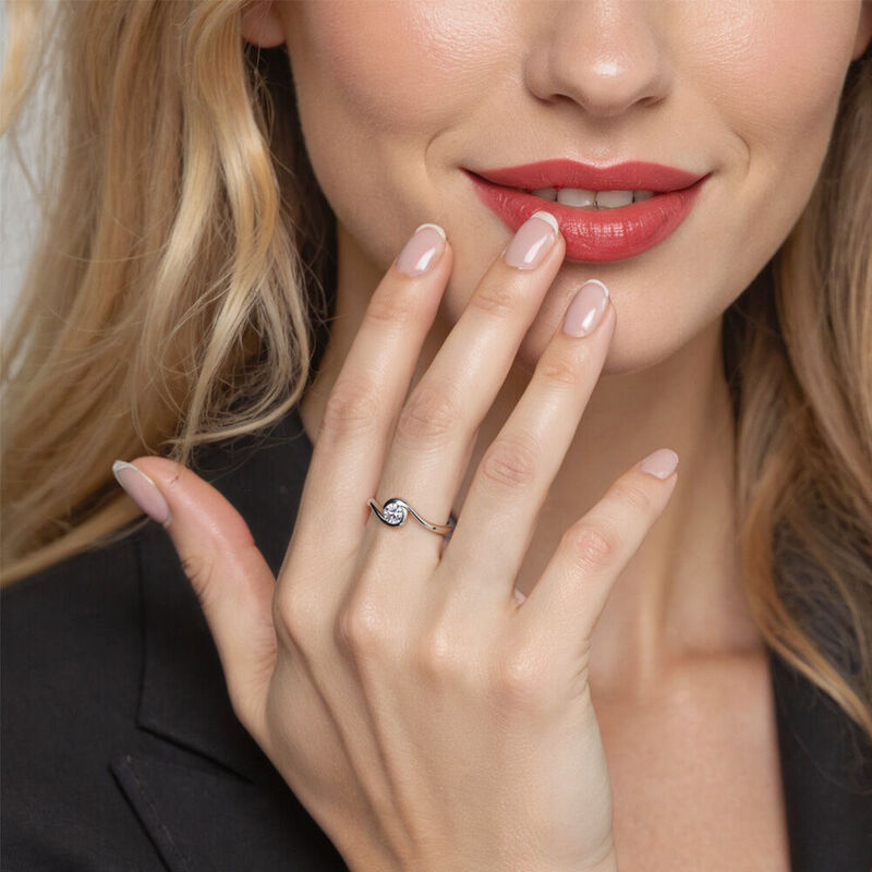 "Our True Destiny" 0.3ct Round Cut Solitaire Engagement Ring