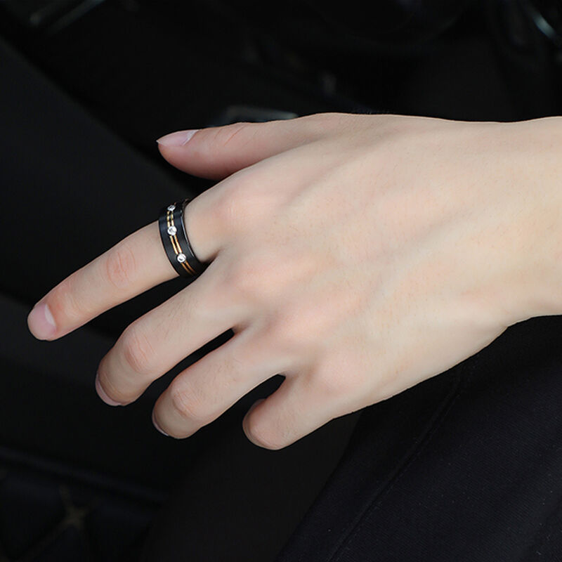 "Locked in Time" 8mm Tungsten Carbide Men's Wedding Ring