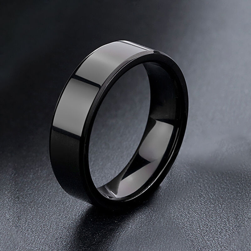 "Monochrome" 6mm Tungsten Carbide Men's Wedding Ring