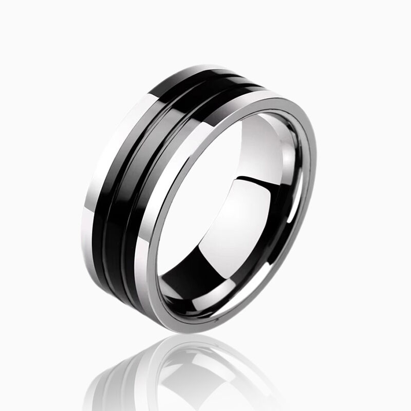 "Ewiger Horizont" 8mm Wolframkarbid Herren-Ehering
