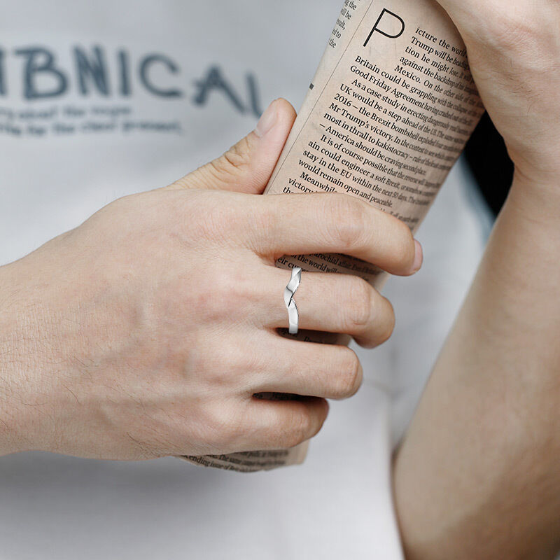 "Silent Language of Us" Men's Wedding Band