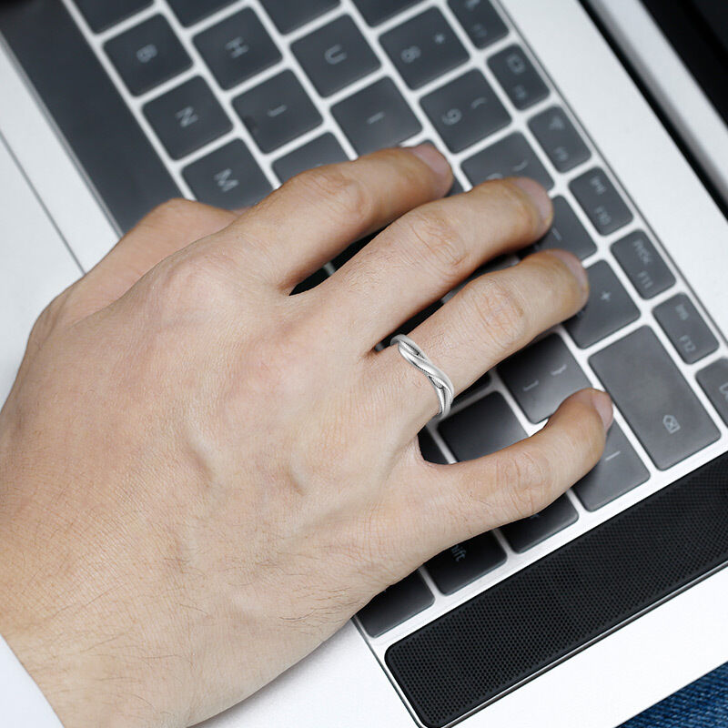 "Infinite Minutes" Men's Wedding Ring
