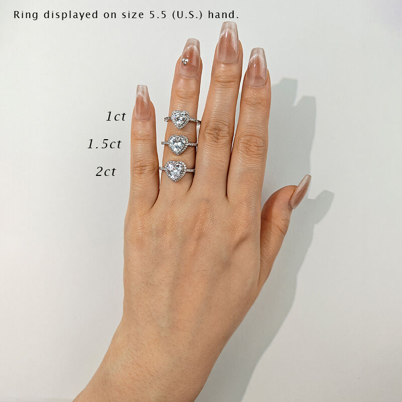 "You Are My Everything" 1ct Heart Cut Halo Engagement Ring