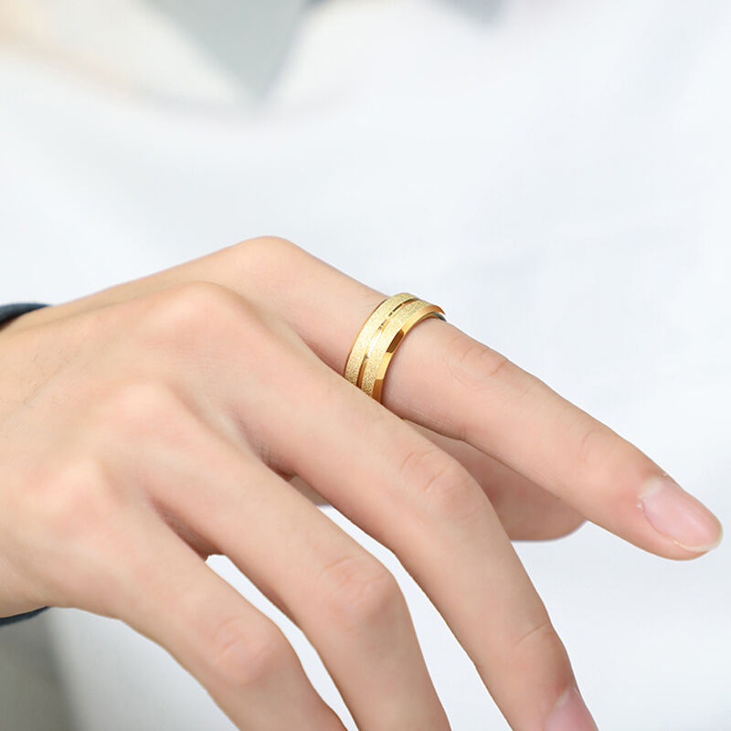 "Stiller Bund" 8mm Wolframkarbid-Herren-Ehering