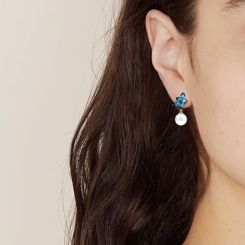 "Dreamer's Wish" 7.5-8.0mm Freshwater Pearl Drop Earrings