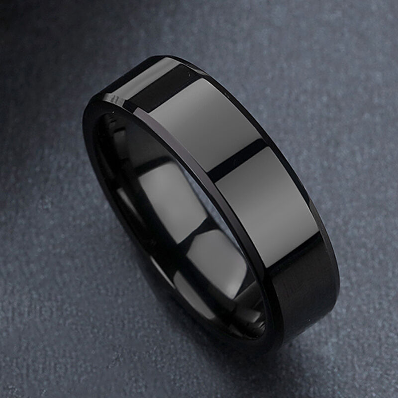 "Monochrome" 6mm Tungsten Carbide Men's Wedding Ring