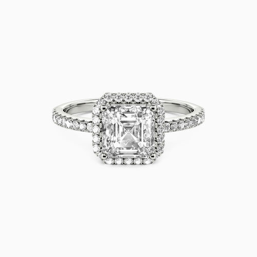 Is She Said Yes Jewelry Real "Forever My Treasure" Asscher Cut Halo Engagement Ring - SHE·SAID·YES