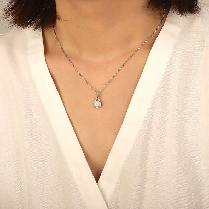 "Here's to Forever" 6.5-7.0mm Freshwater Pearl Necklace