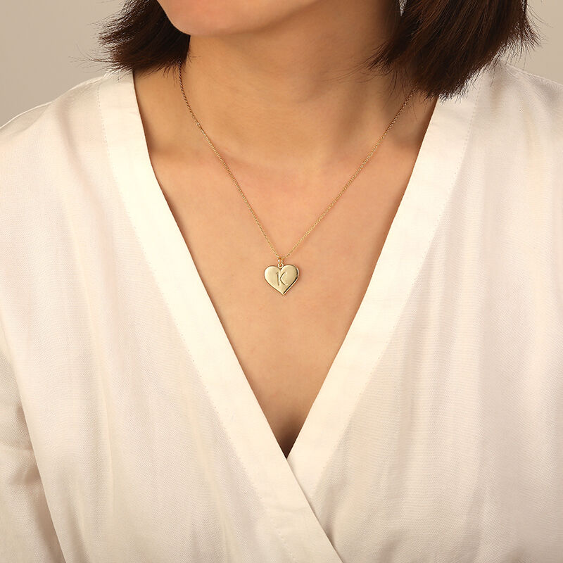 "The One Holds My Heart" Personalized Initial Necklace