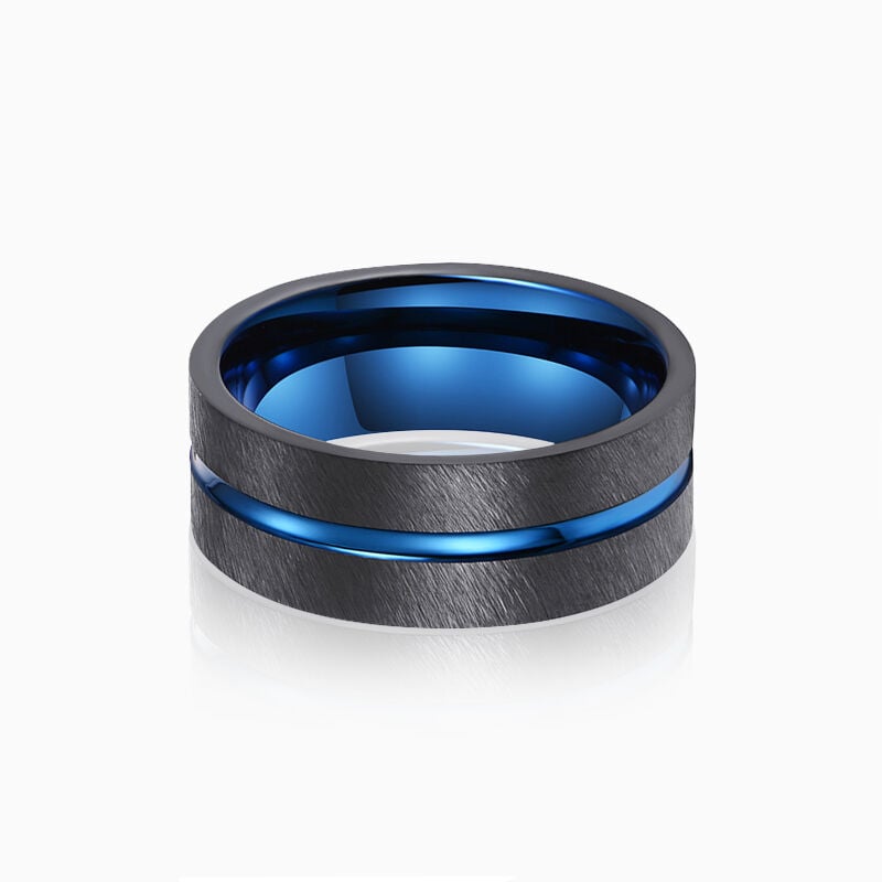 "Destiny's Path" 8mm Channel Tungsten Carbide Men's Wedding Ring