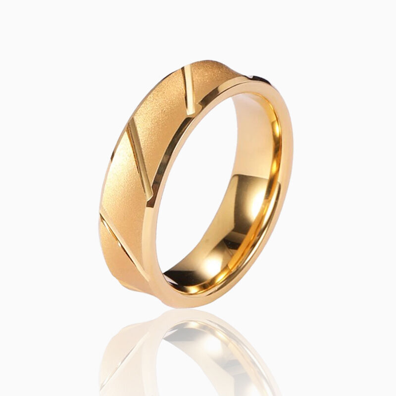 "Das Leere & Das Ganze" 6mm Wolframkarbid-Herren-Ehering