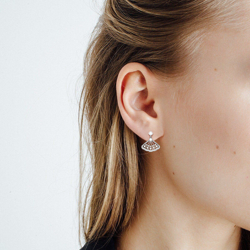 "At Last" Round Cut Drop Earrings