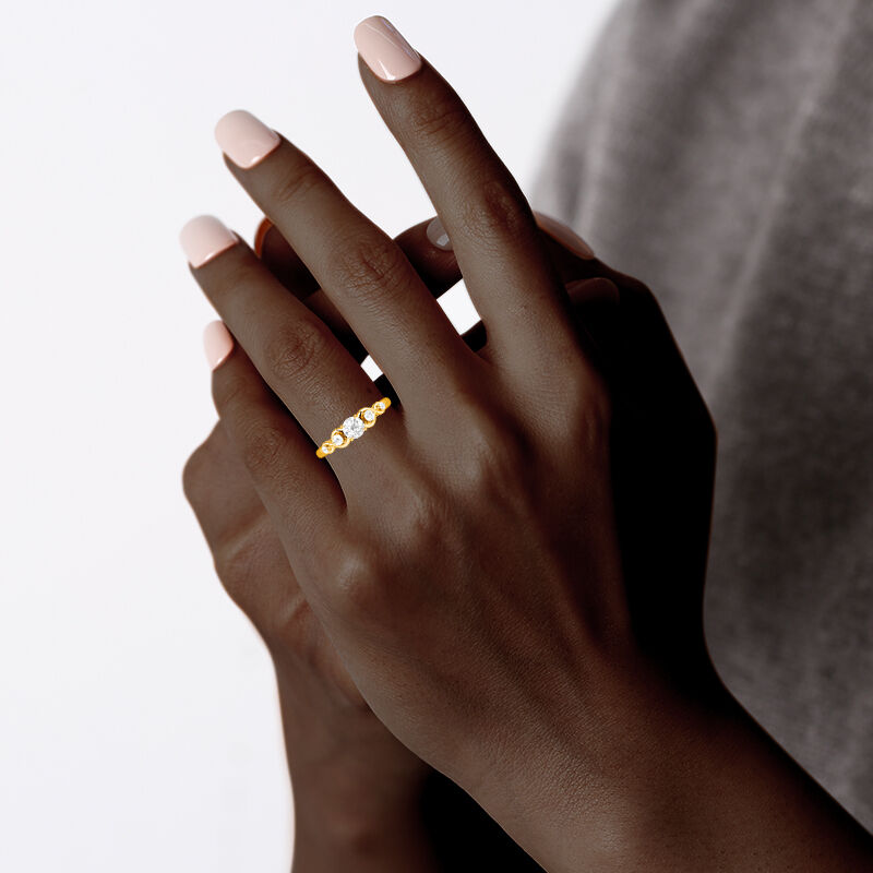 "Ewige Liebe" Verlobungsring 0,5 ct Rundschliff mit Seitensteinen