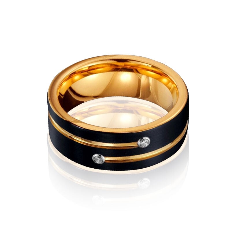 "Starlit Covenant" 8mm Tungsten Carbide Men's Wedding Ring