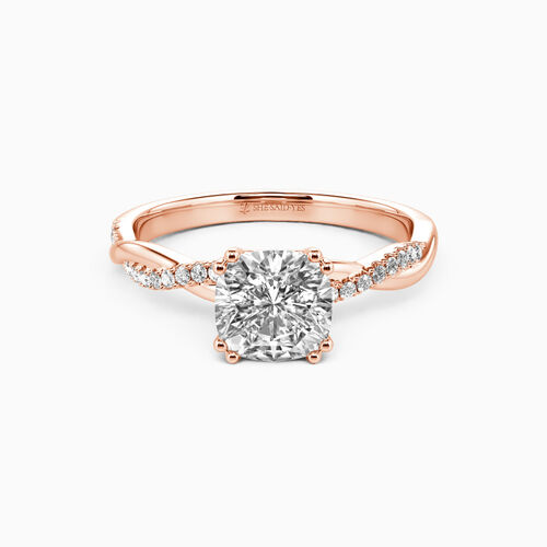 Is She Said Yes Jewelry Real "About You" Cushion Cut Side Stone Engagement Ring - SHE·SAID·YES Jewelry
