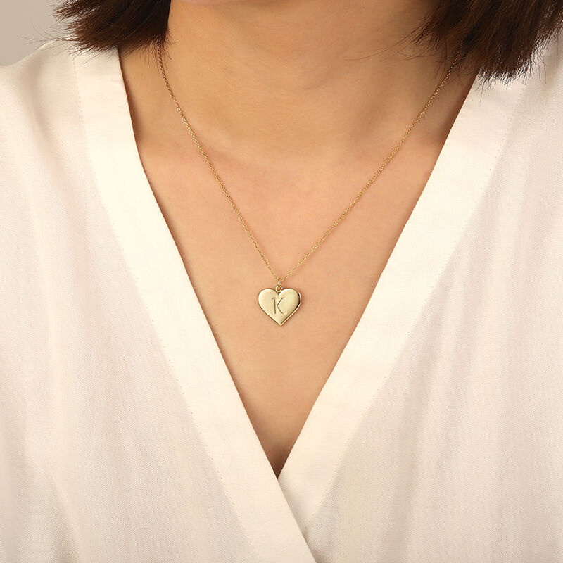 "The One Holds My Heart" Personalized Initial Necklace