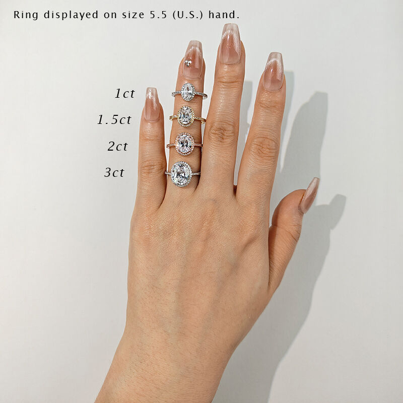 "All for You" 2ct Oval Cut Halo Engagement Ring