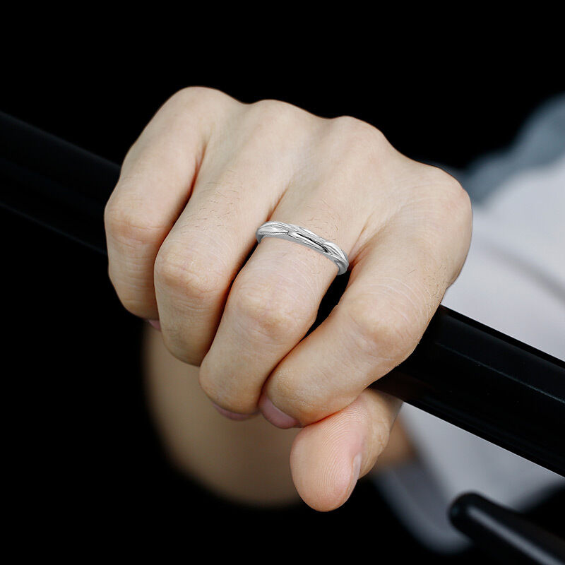 "The Ripples in My Heart" Men's Wedding Band