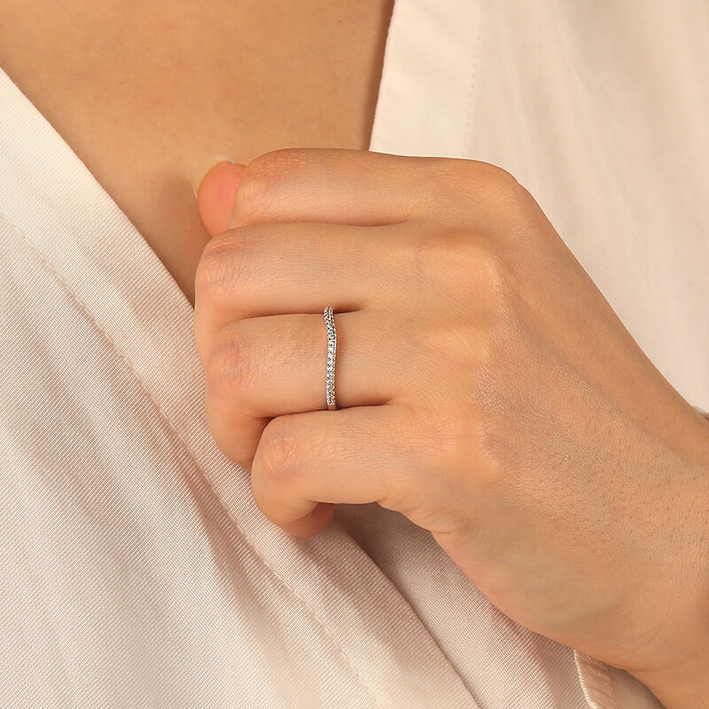 "With Love Stand By" Classic Wedding Band