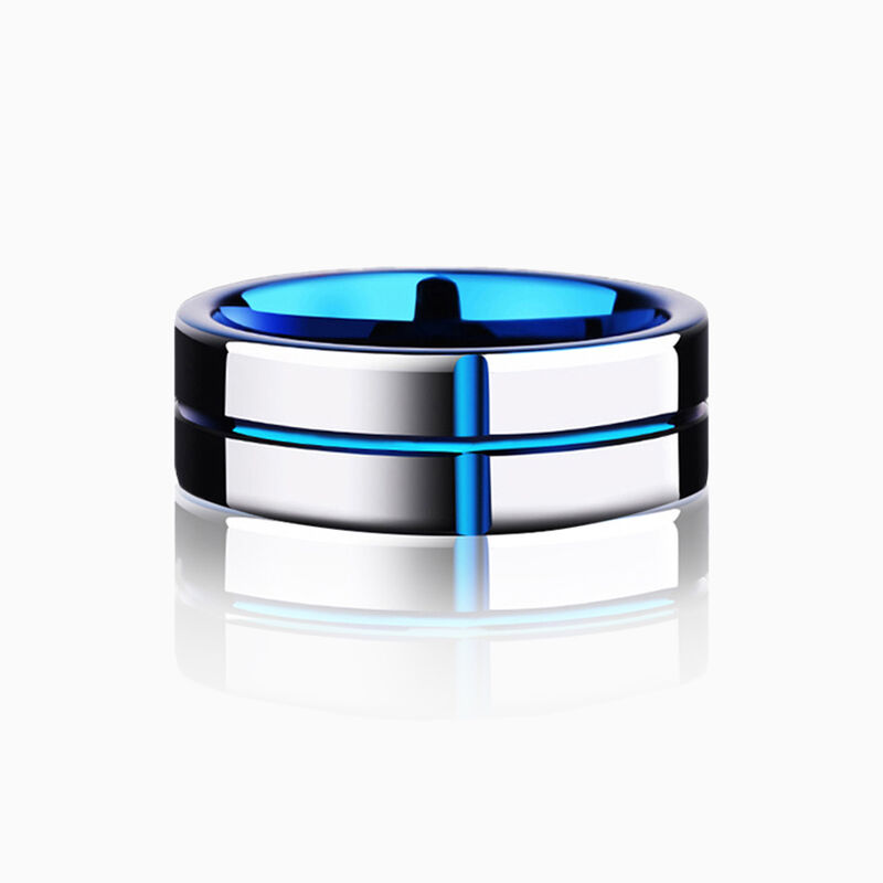 "Besiegeltes Schicksal" 8mm Herren-Ehering aus Wolframkarbid