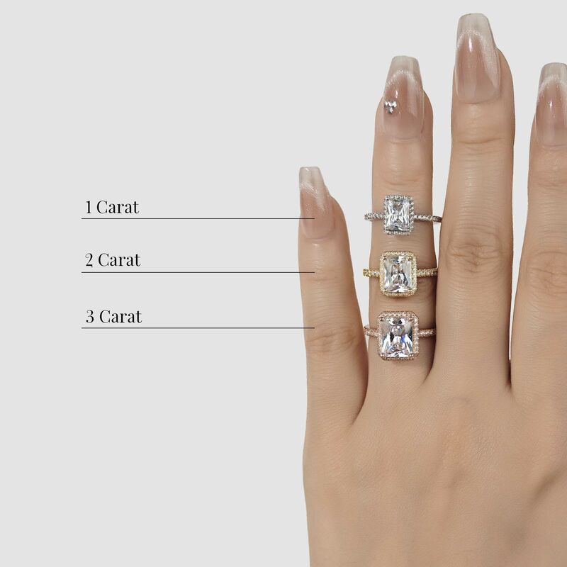 "Vision Of Love" 1ct Radiant Cut Halo Engagement Ring