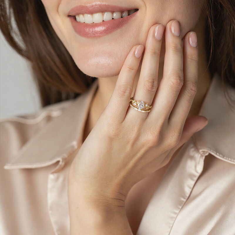 "Close To You" Oval Cut 2pcs Bridal Set