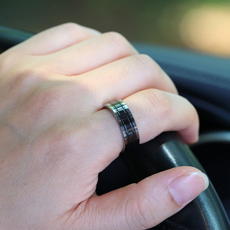"Eternal Horizon" 8mm Tungsten Carbide Men's Wedding Ring