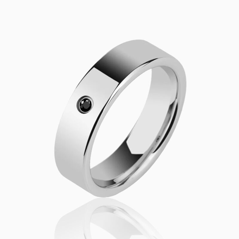 "Immer in der Hand" 6mm Herren-Ehering aus Wolframkarbid