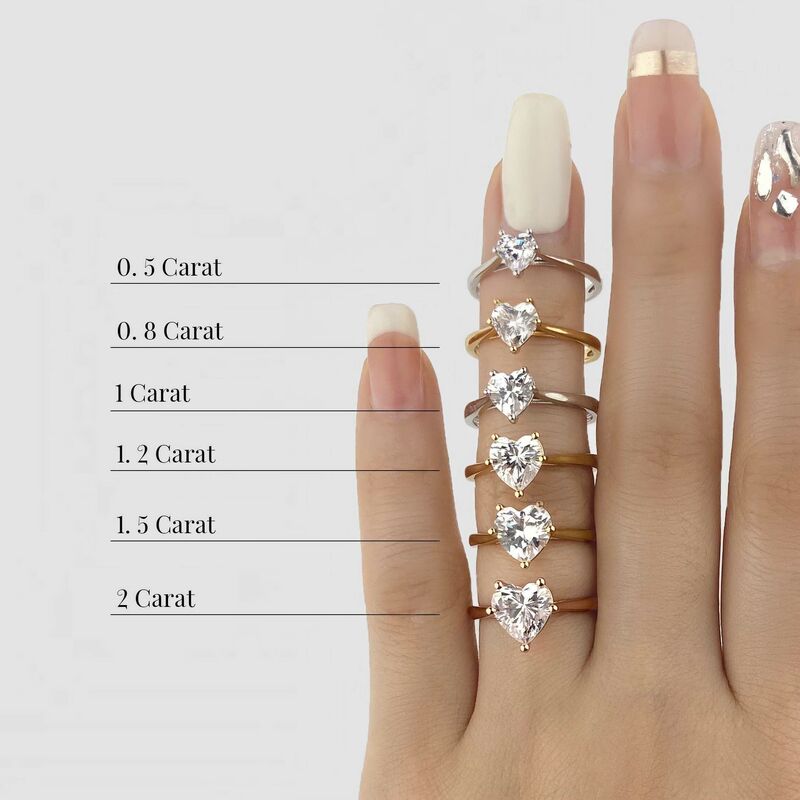 "I Promise To Be With You Forever" 1.2ct Heart Cut Solitaire Engagement Ring
