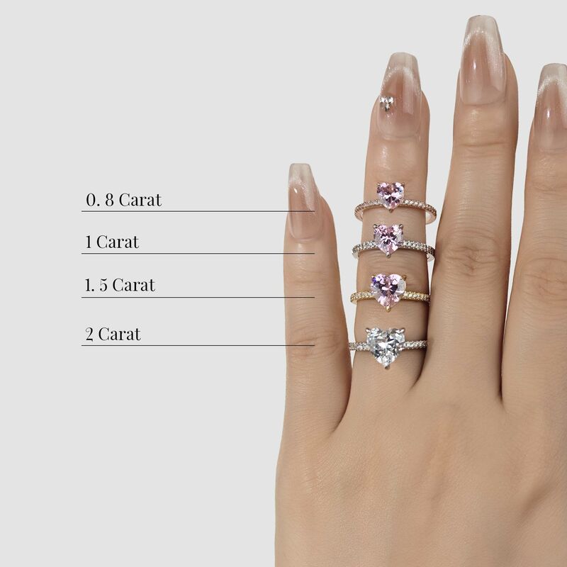 "You're Magical" 2ct Heart Cut Side Stone Engagement Ring